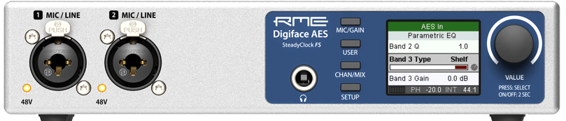 mặ trước của sản phẩm RME Digiface AES