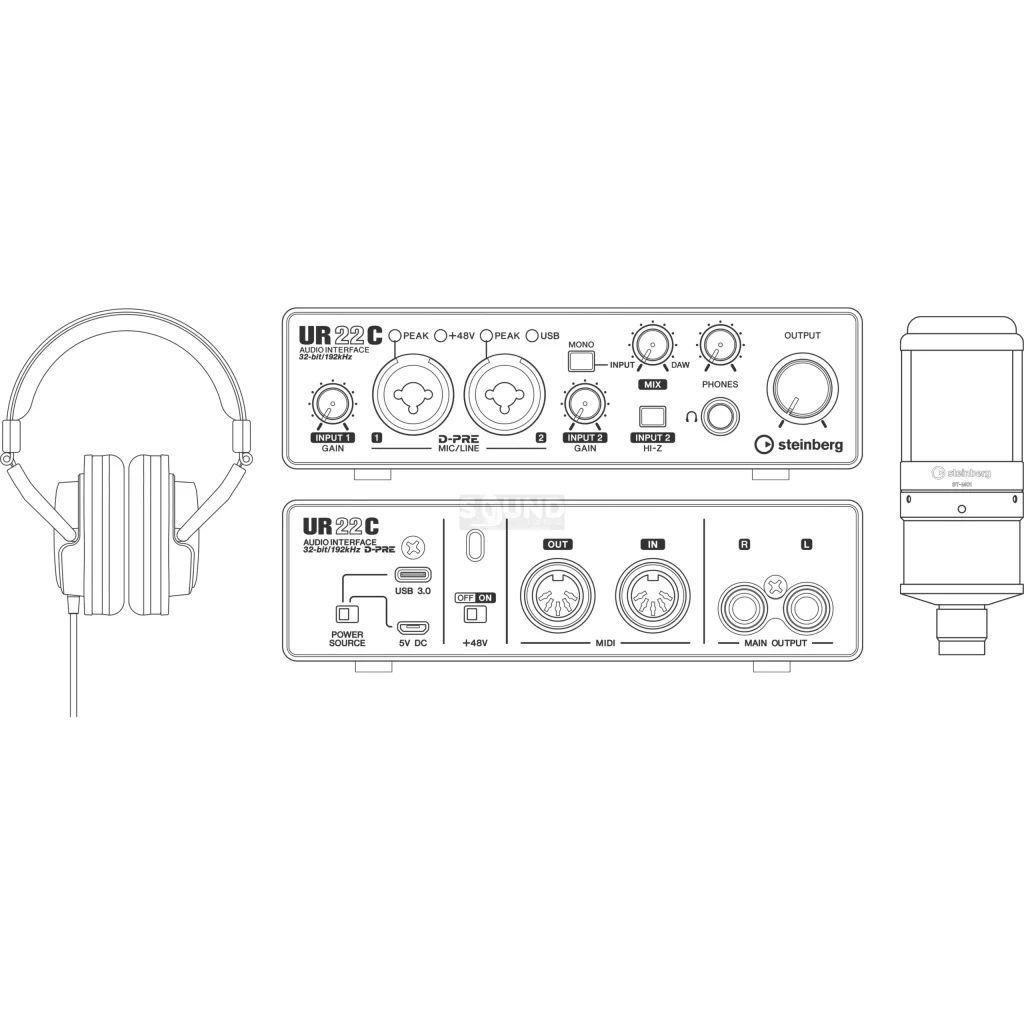 Bộ Thu Âm Steinberg Ur22c Recording Pack 1