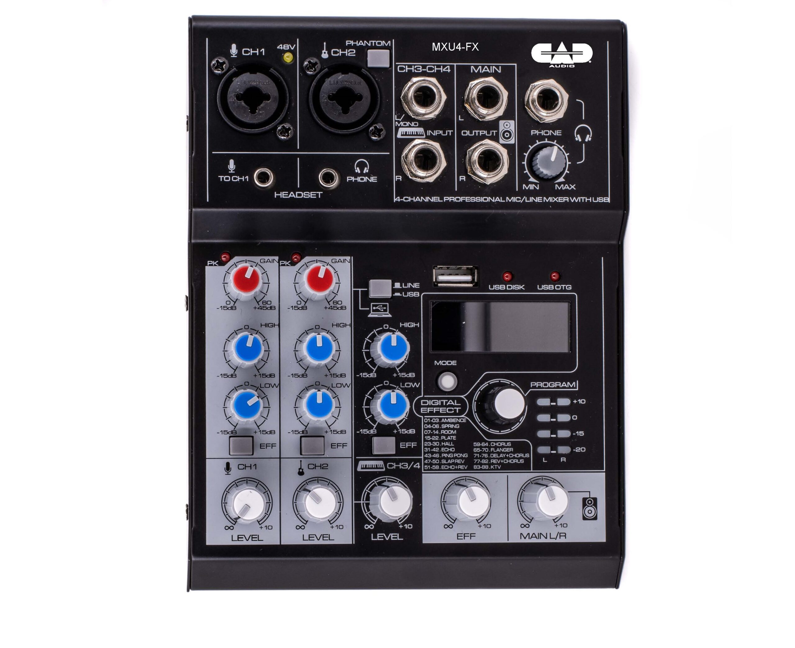 Mixers CAD MXU4-FX USB Audio Interfaces