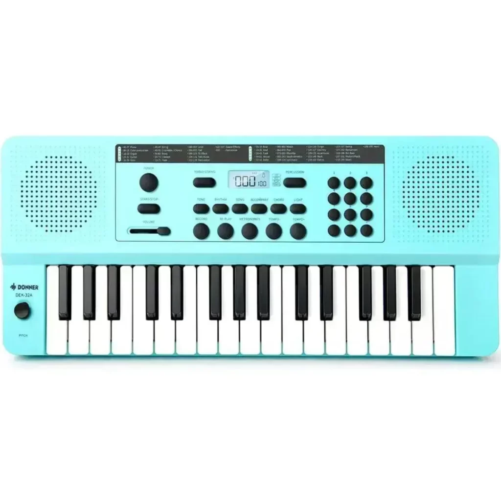 Donner Dek-32a 32 Key Electronic Keyboard Cyan [1]