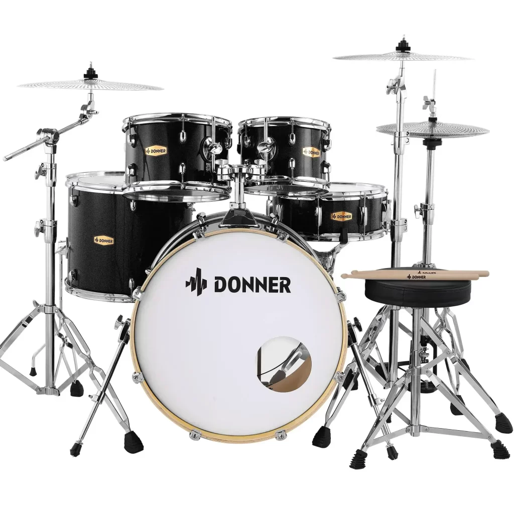 Donner Dds-520 5-drum Set With Built-in Silencer System [2]