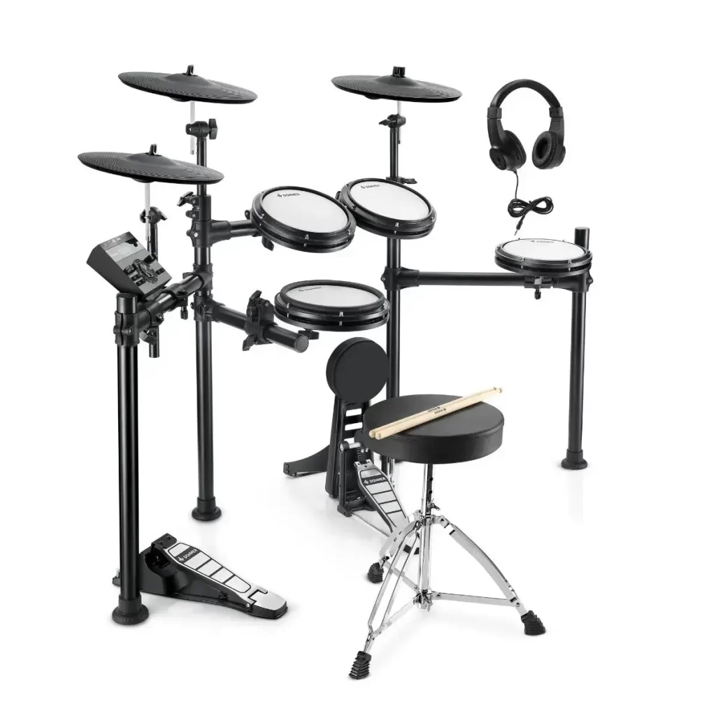 Donner Ded-200p 5 Drums 3 Cymble Electric Drum Set [1]