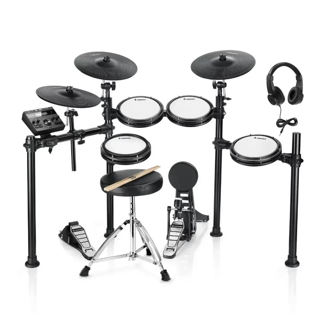 Donner Ded-200p 5 Drums 3 Cymble Electric Drum Set [3]