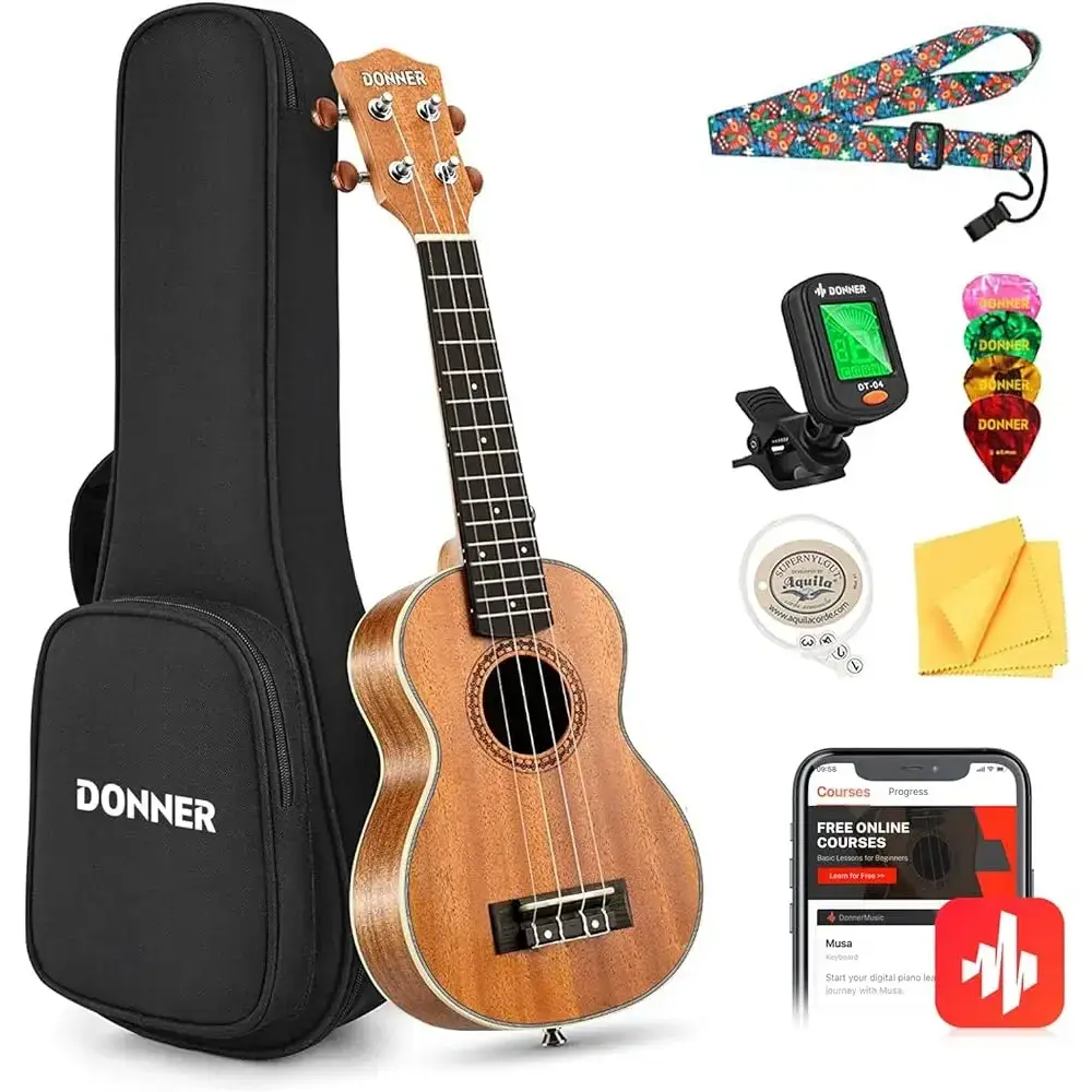 Donner Soprano Ukulele Beginner Kit [3]