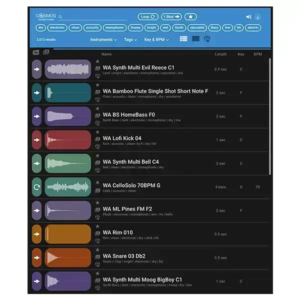 Waves Cosmos Sample Finder [1]