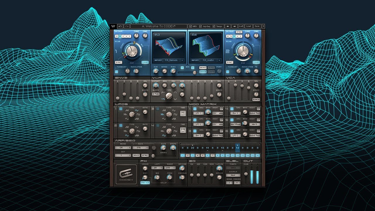 Waves Codex Wavetable Synth - Khai Phá Vũ Trụ Âm Thanh Bất Tận