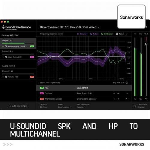 Sonarworks U-SoundID Spk and HP to Multichannel