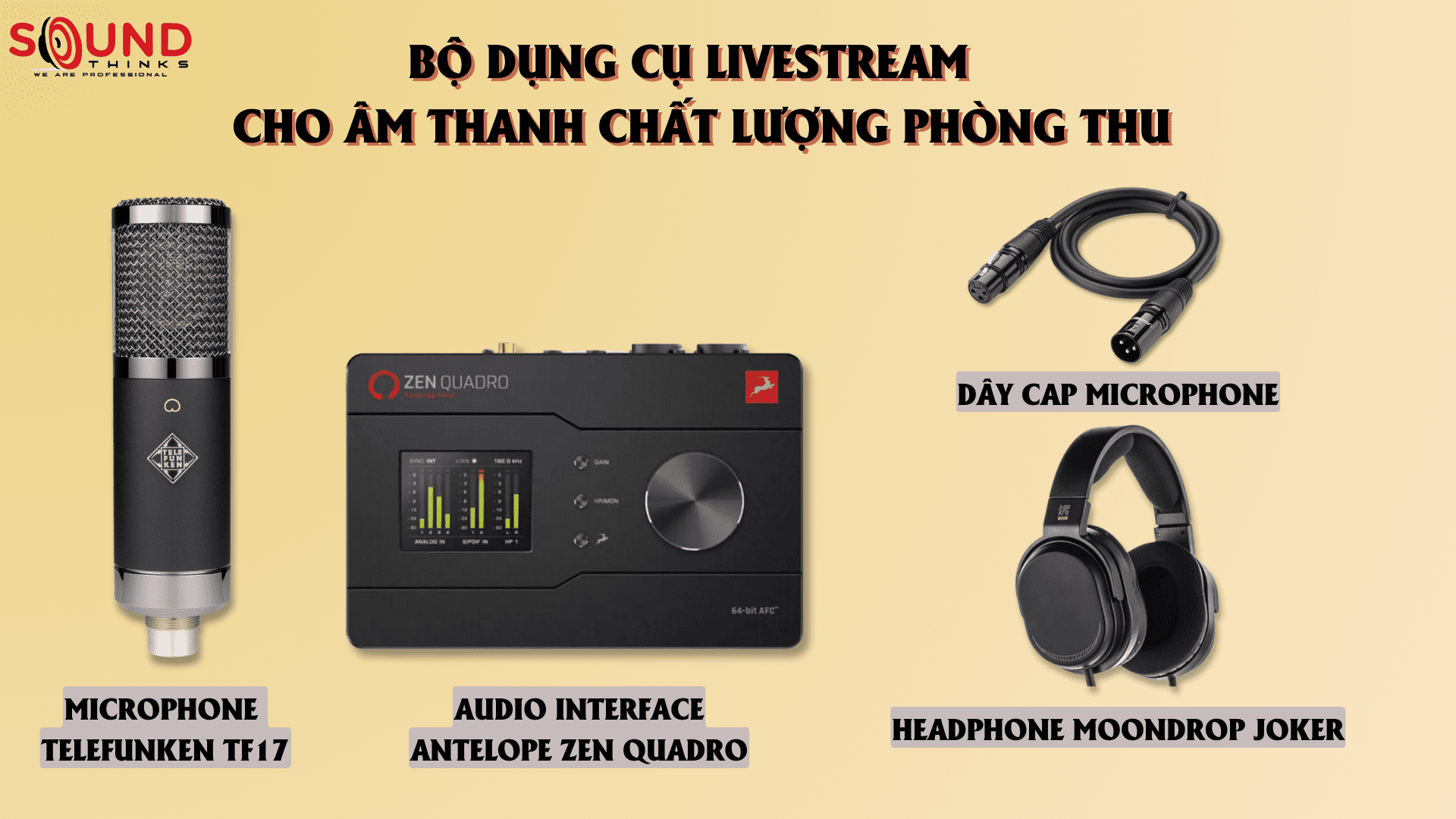 Dụng cụ Livestream chuyên nghiệp cho âm thanh Studio