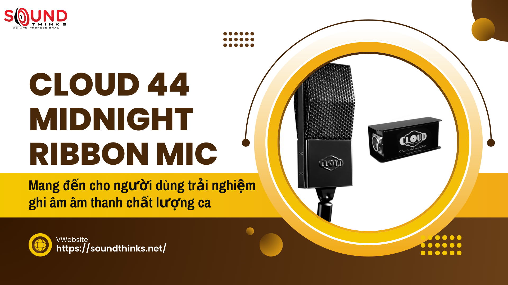 Cloud Microphone Cloud 44 Midnight Ribbon Mic