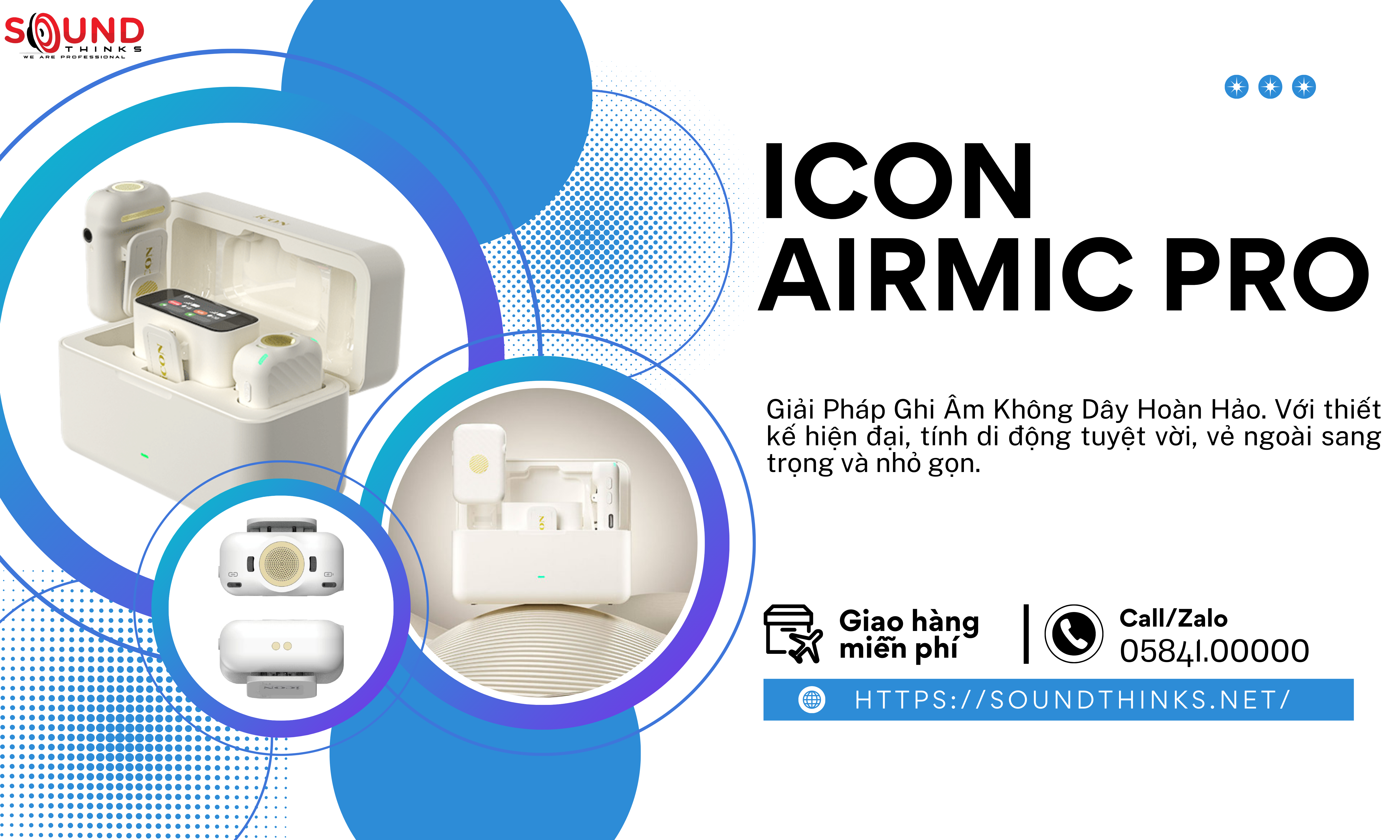 Airmic Pro - Micro cài áo không dây