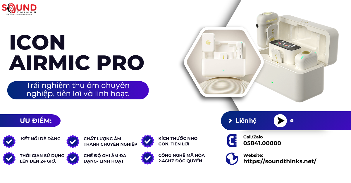 Airmic Pro - Micro cài áo không dây