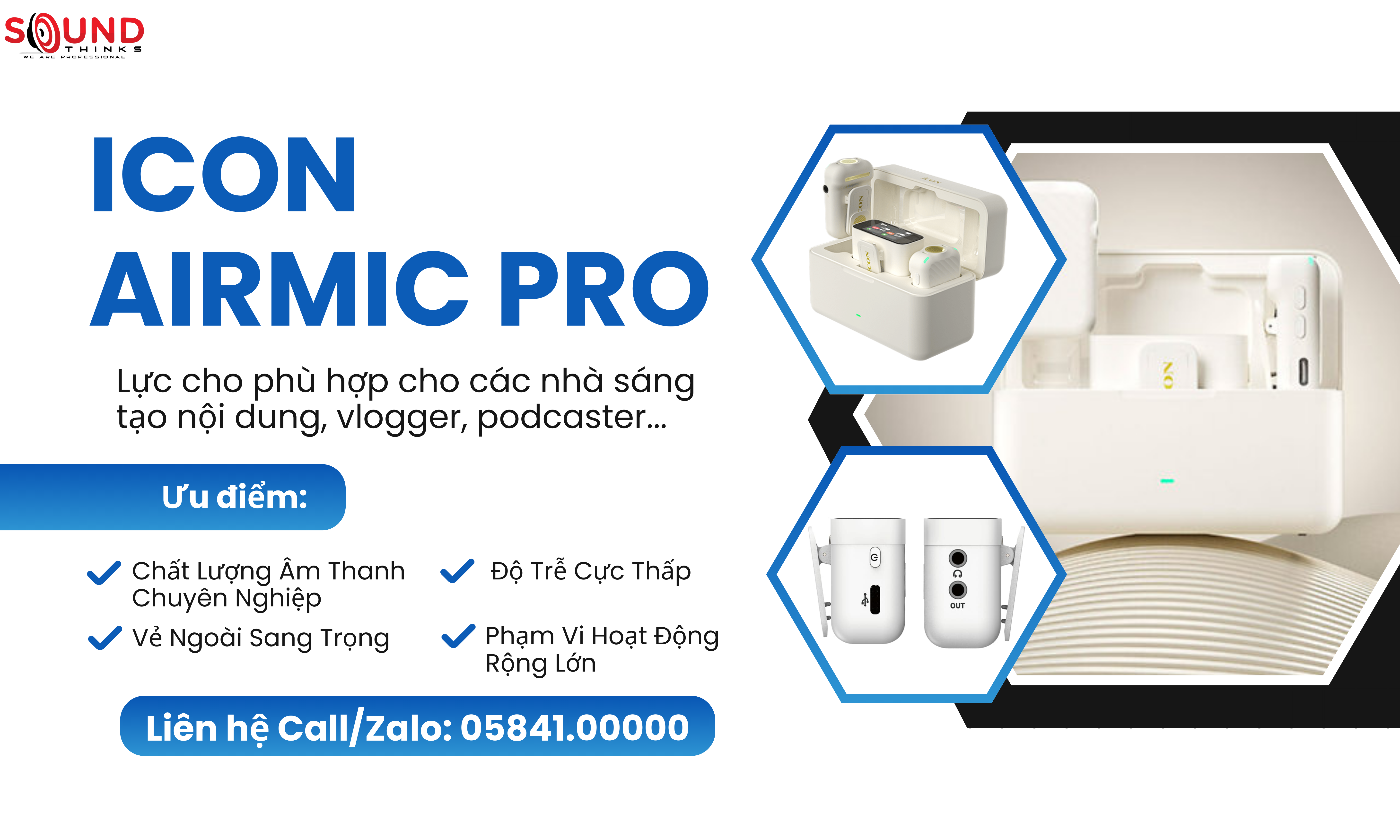 Airmic Pro - Micro cài áo không dây