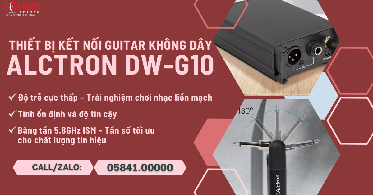Thiết bị kết nối guitar không dây Alctron DW-G10