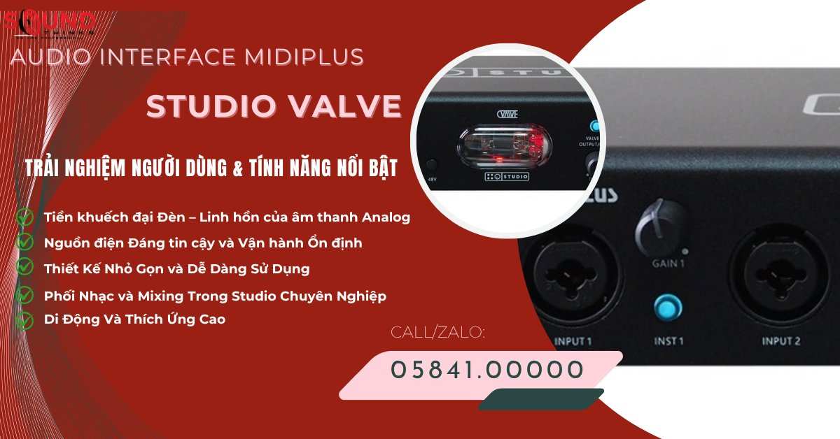 Audio Interface Midiplus Studio Valve