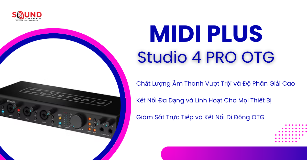 Audio Interface Midiplus Studio 4 Pro OTG