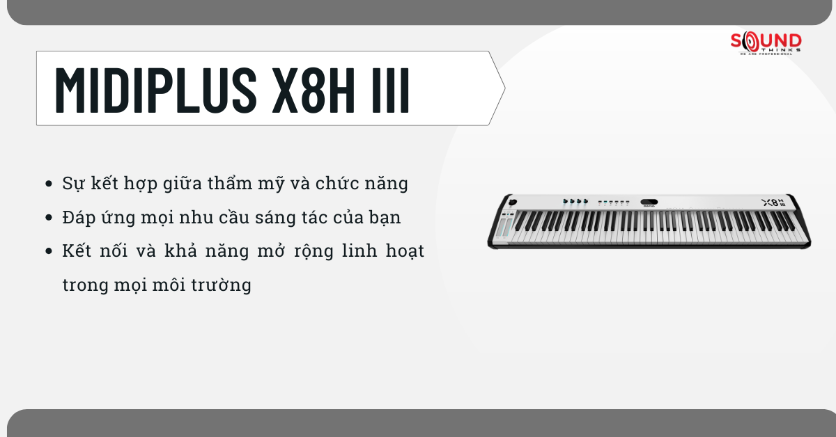 MIDI Keyboard Controller Midiplus X8H III.