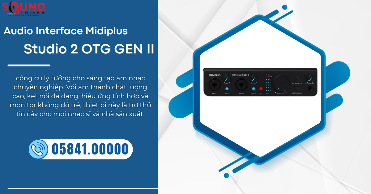 Audio Interface Midiplus Studio 2 OTG GEN II