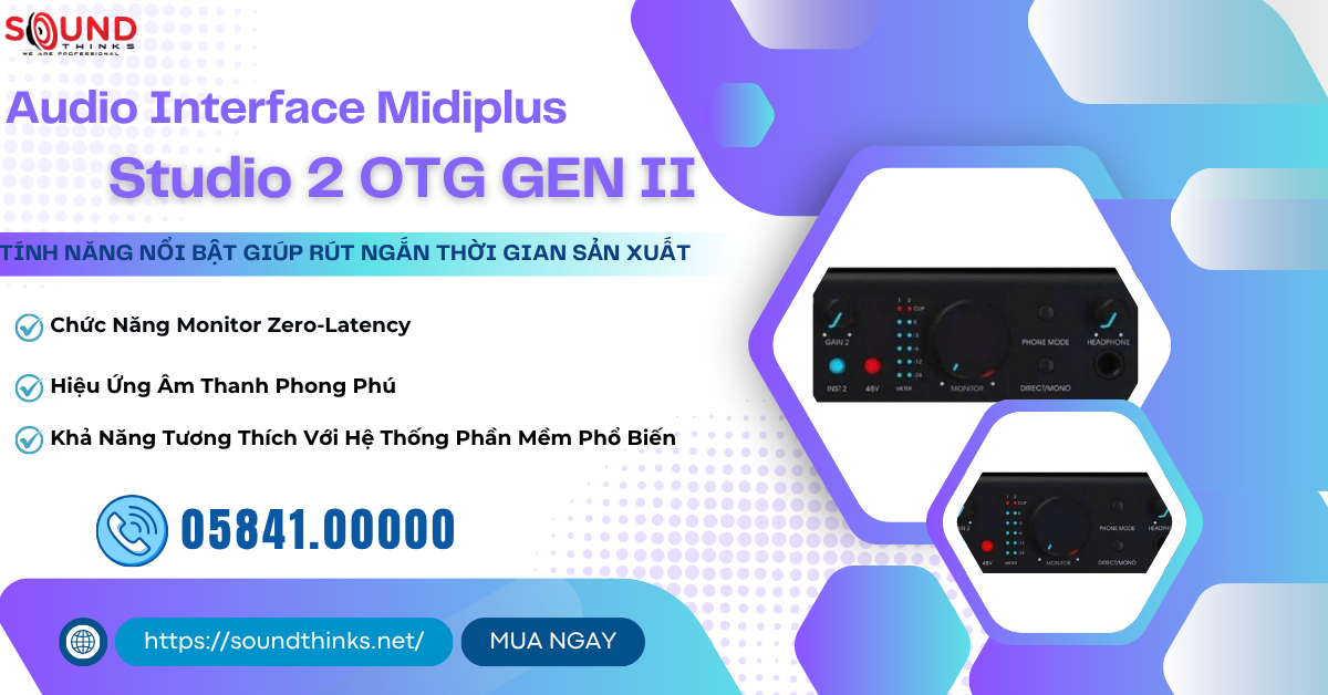Audio Interface Midiplus Studio 2 OTG GEN II