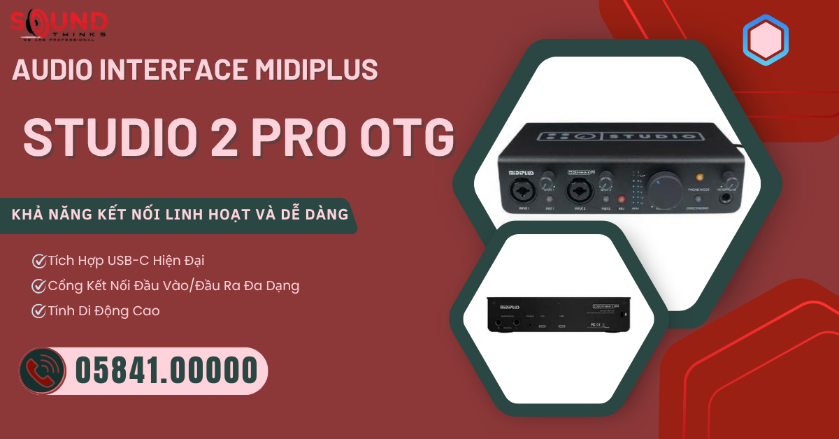 Audio Interface Midiplus Studio 2 Pro OTG