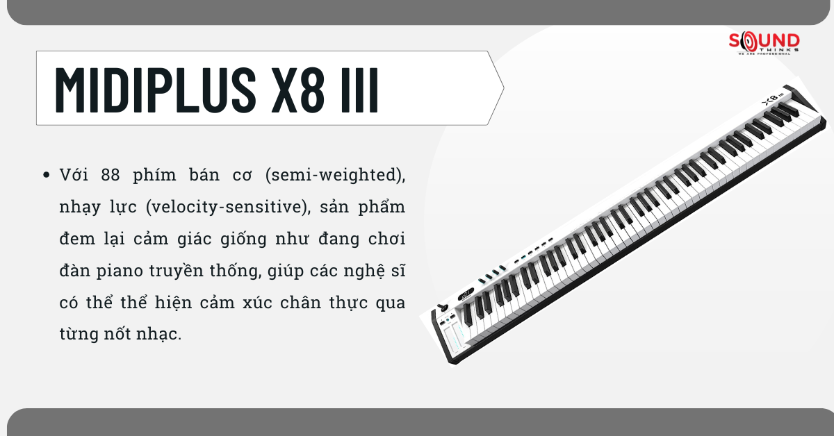 MIDI Keyboard Controller Midiplus X8 III