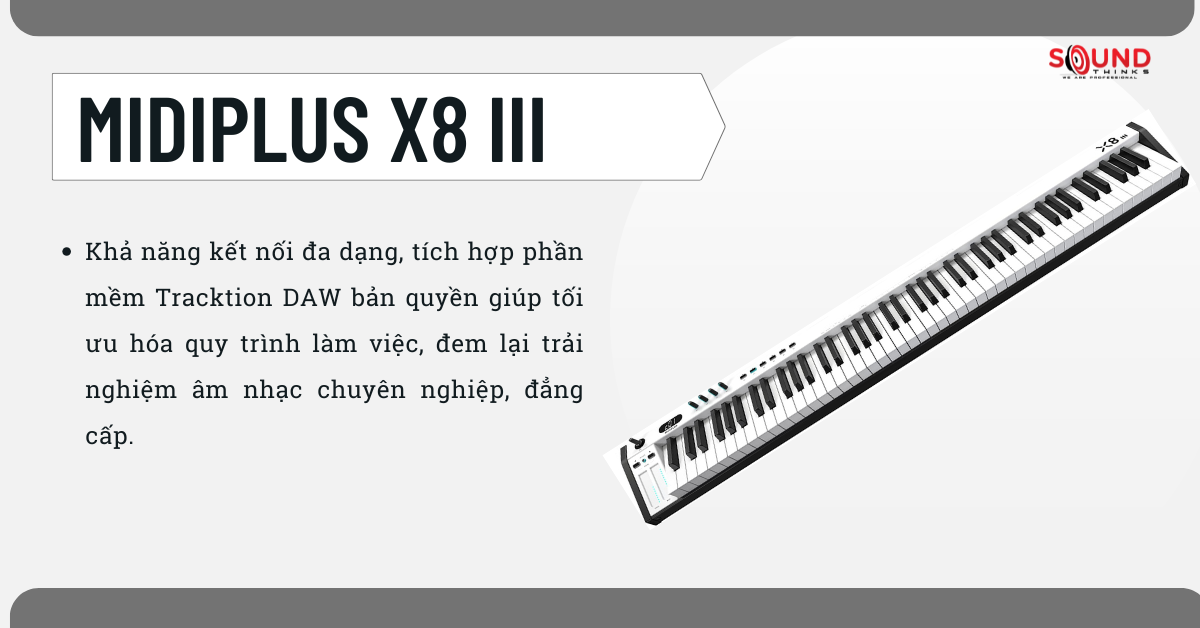 MIDI Keyboard Controller Midiplus X8 III
