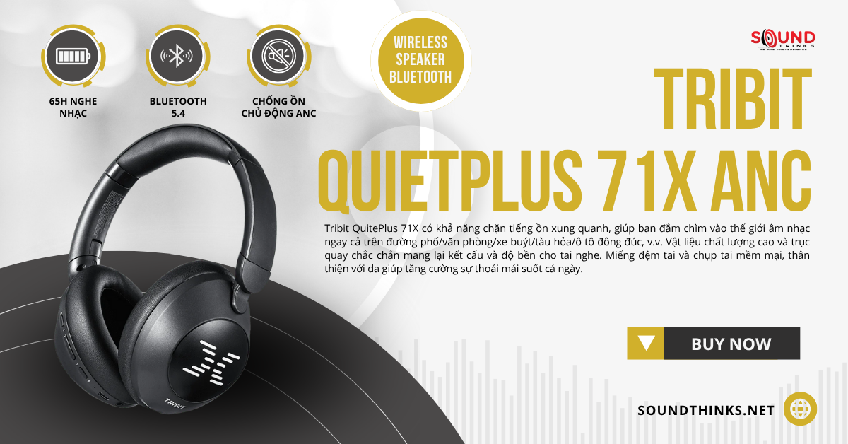 Headphone Tribit QuietPlus 71X ANC