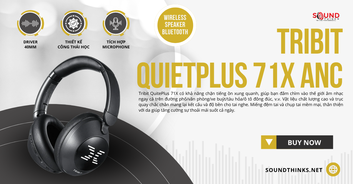 Headphone Tribit QuietPlus 71X ANC