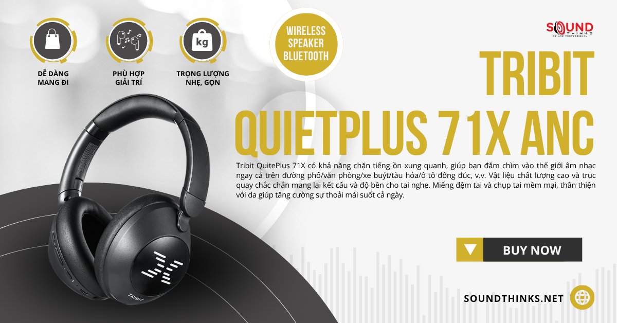 Headphone Tribit QuietPlus 71X ANC