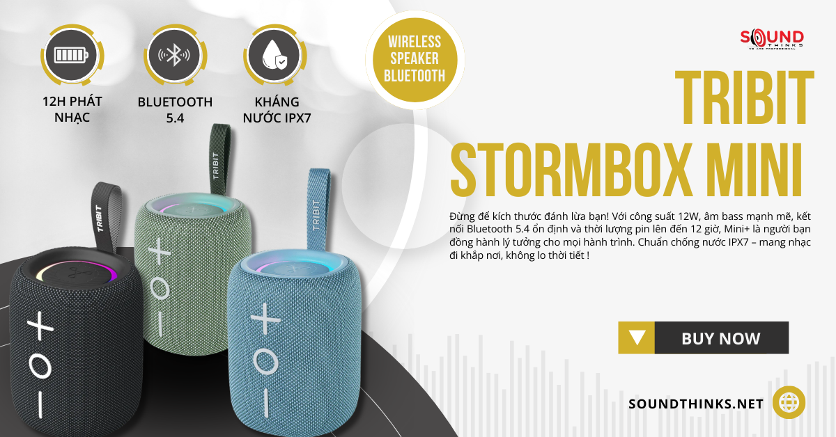 Loa Bluetooth Tribit StormBox Mini