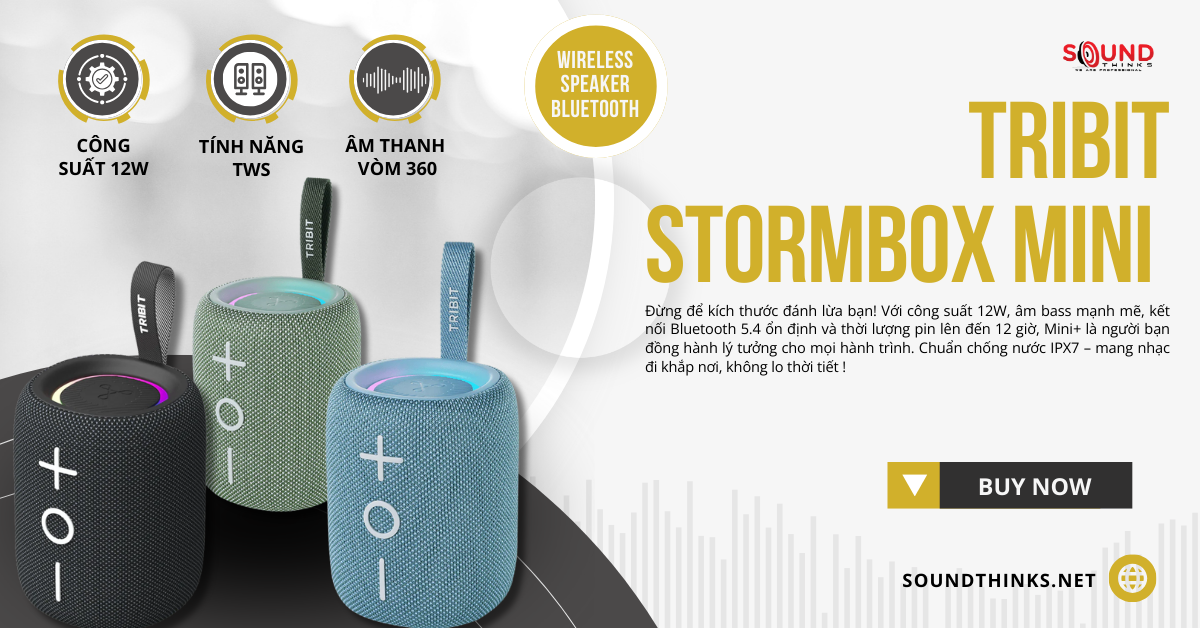 Loa Bluetooth Tribit StormBox Mini