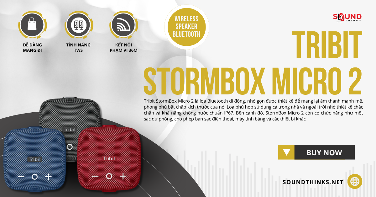 Loa Bluetooth Tribit StormBox Micro 2