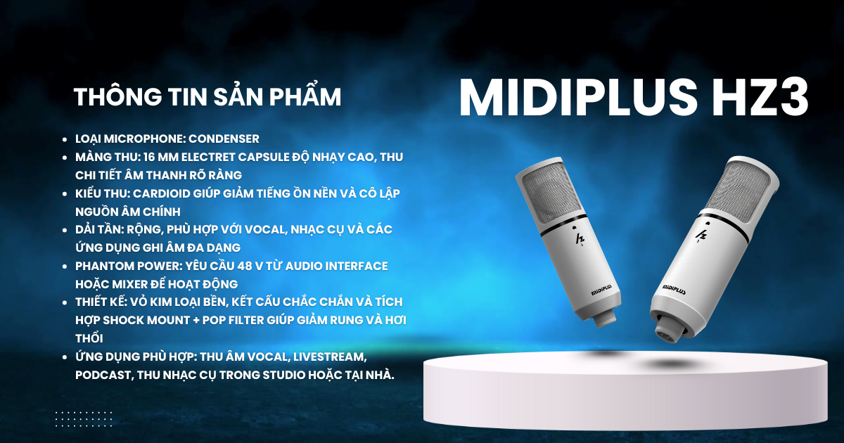 Microphone Midiplus Hz3