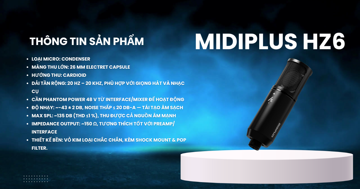 Microphone Midiplus Hz6