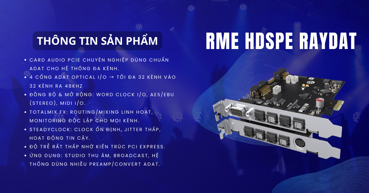RME HDSPe RayDAT