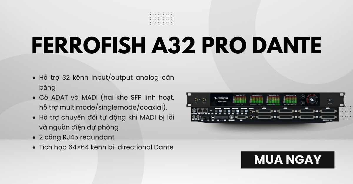 Ferrofish A32pro Dante Converter