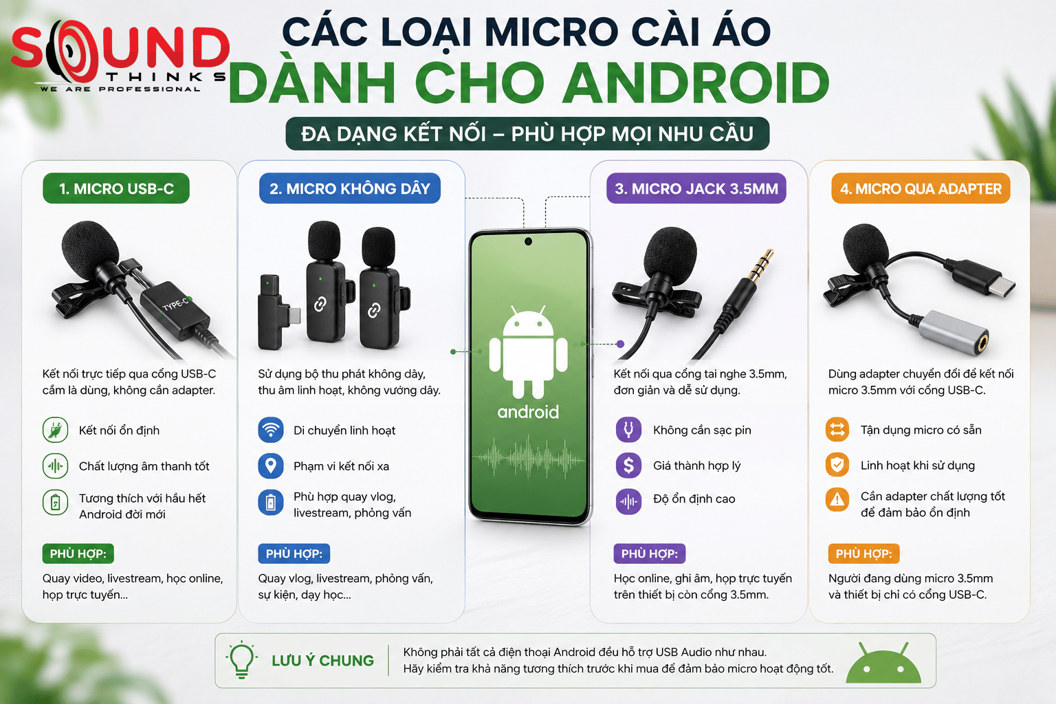 Các Loại Micro Cài áo Android