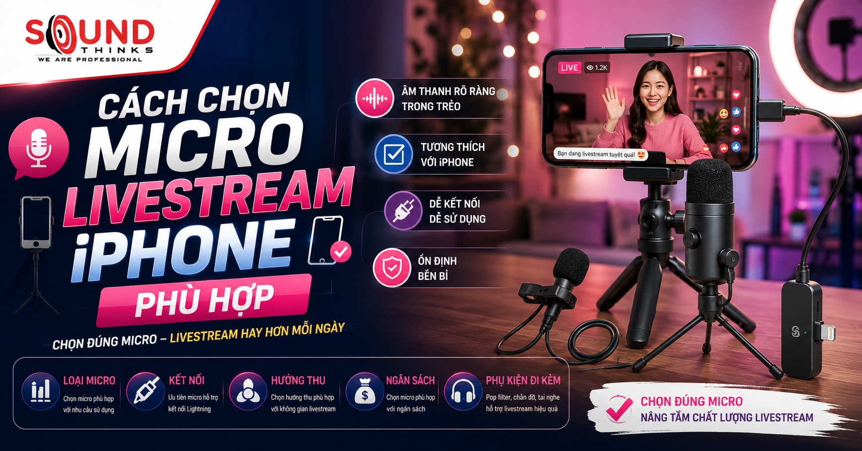 Cách Chọn Micro Livestream Iphone Phù Hợp