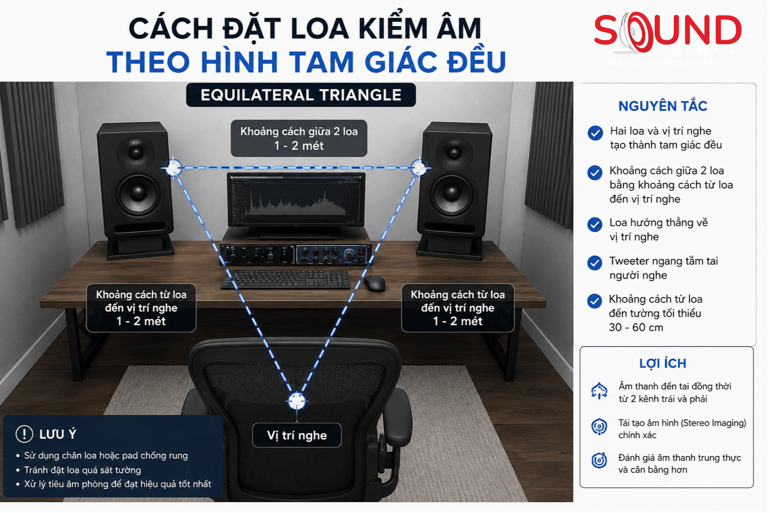 Cách đặt Loa Kiểm âm