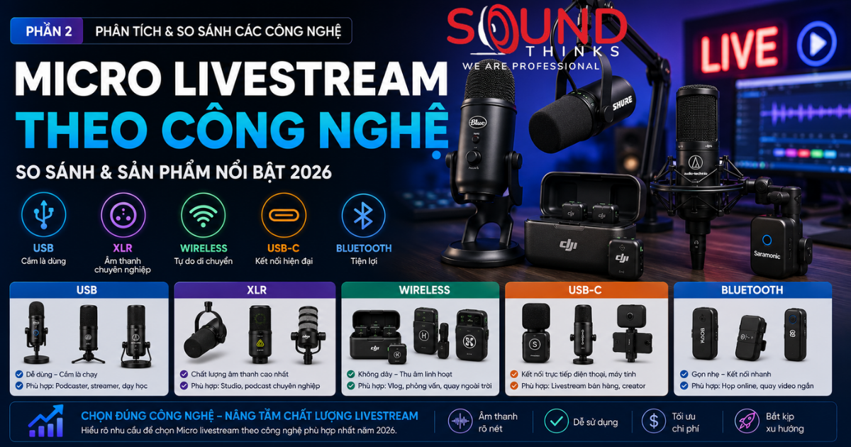 Mic Livestream: So Sánh Công Nghệ