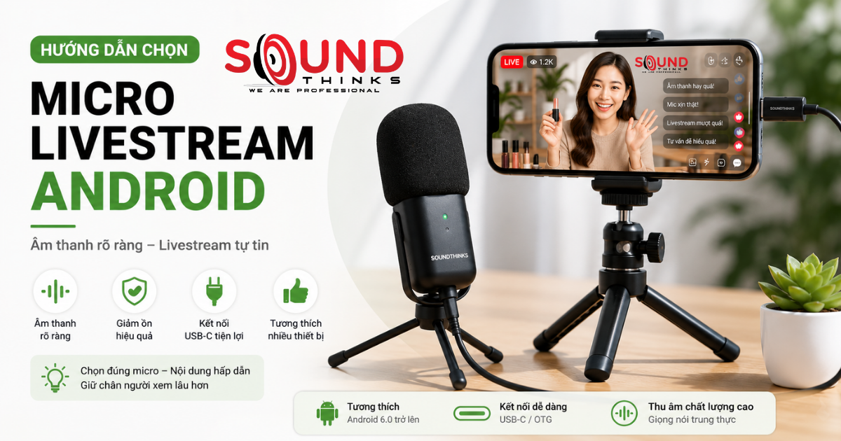 Micro livestream Android: Đừng để điện thoại tốt nhưng âm thanh lại làm mất người xem