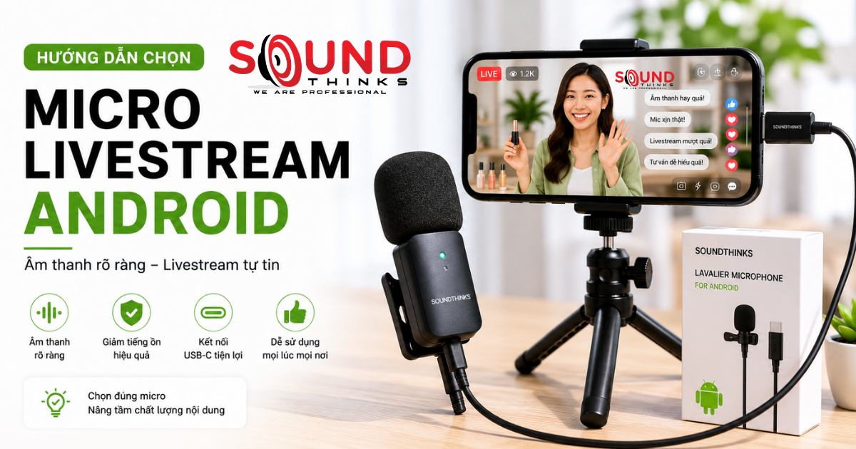 Micro livestream Android: Đừng để điện thoại tốt nhưng âm thanh lại làm mất người xem