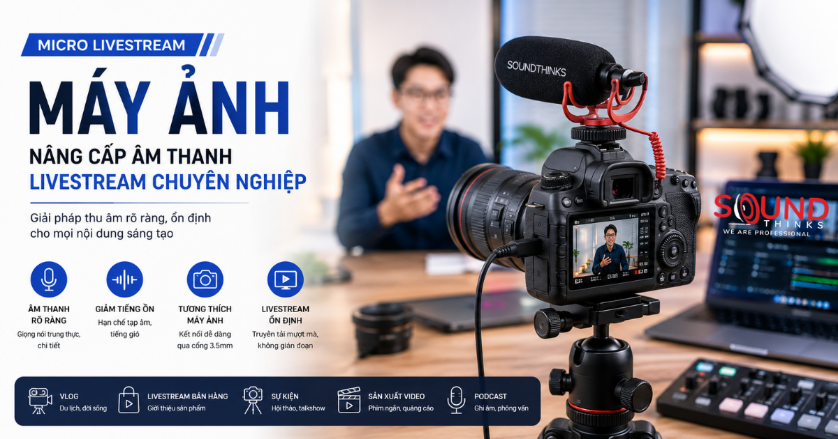 Micro livestream Máy ảnh: Khi hình ảnh đã đẹp, âm thanh cũng cần theo kịp