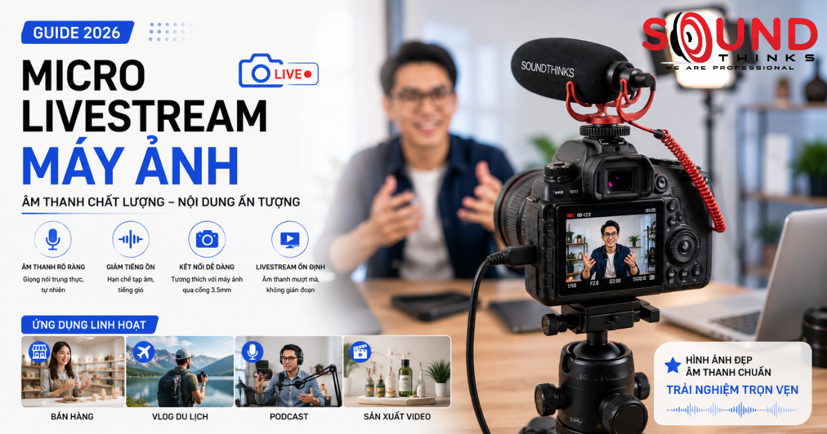 Micro livestream Máy ảnh: Khi hình ảnh đã đẹp, âm thanh cũng cần theo kịp