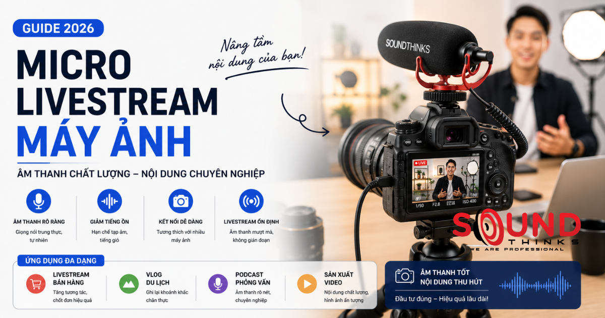 Micro livestream Máy ảnh: Khi hình ảnh đã đẹp, âm thanh cũng cần theo kịp