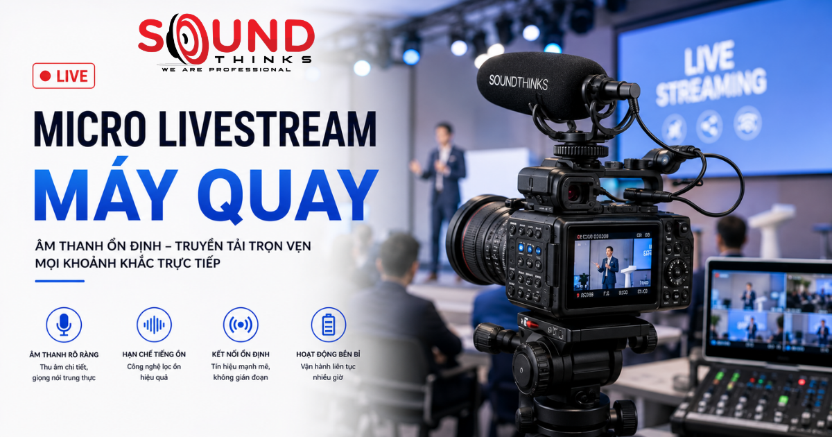 Micro livestream Máy quay: Chất lượng âm thanh quyết định trải nghiệm của buổi phát sóng