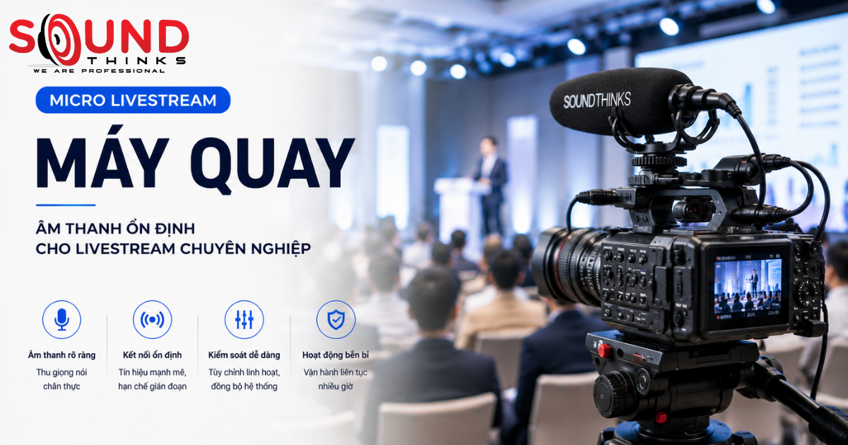 Micro livestream Máy quay: Chất lượng âm thanh quyết định trải nghiệm của buổi phát sóng