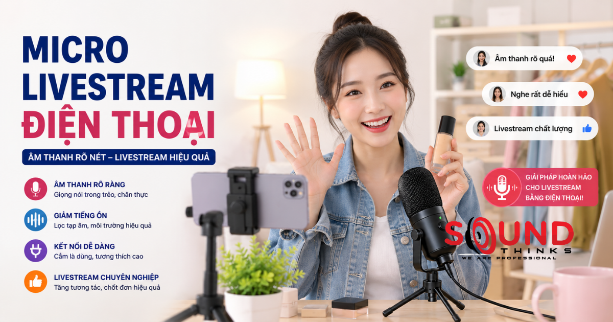 Micro livestream điện thoại: Giải pháp cải thiện chất lượng âm thanh khi livestream