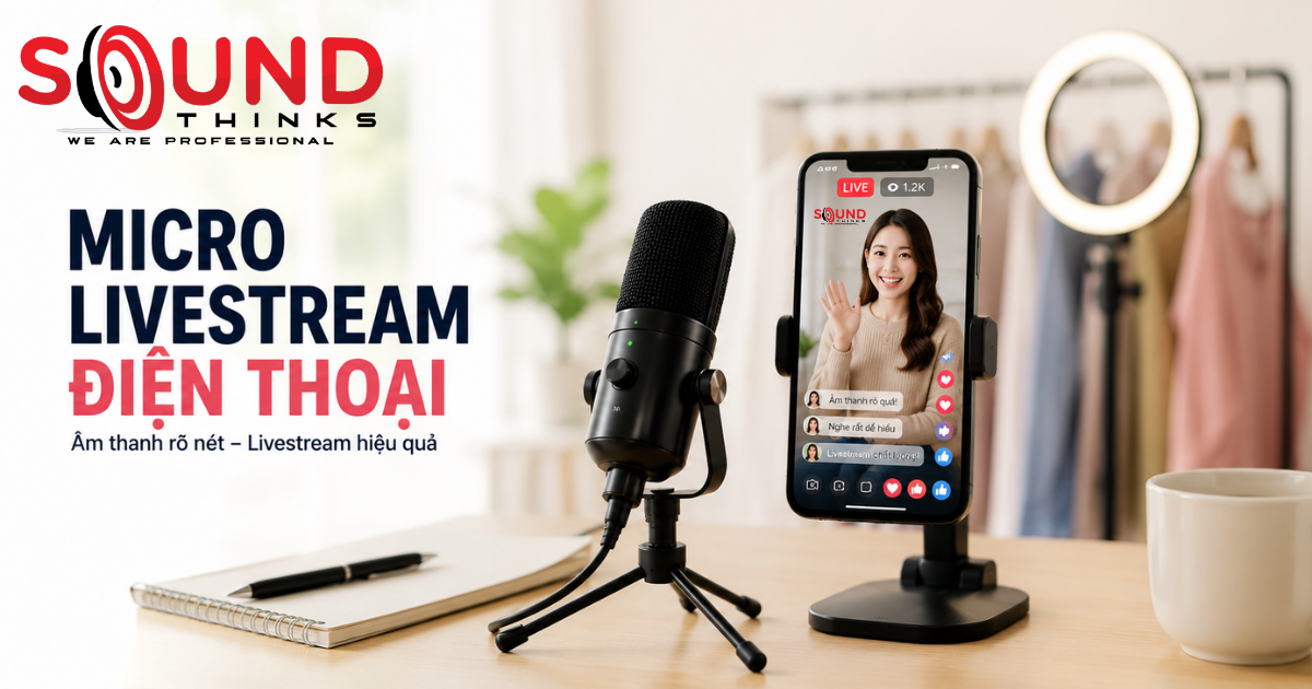 Micro livestream điện thoại: Giải pháp cải thiện chất lượng âm thanh khi livestream
