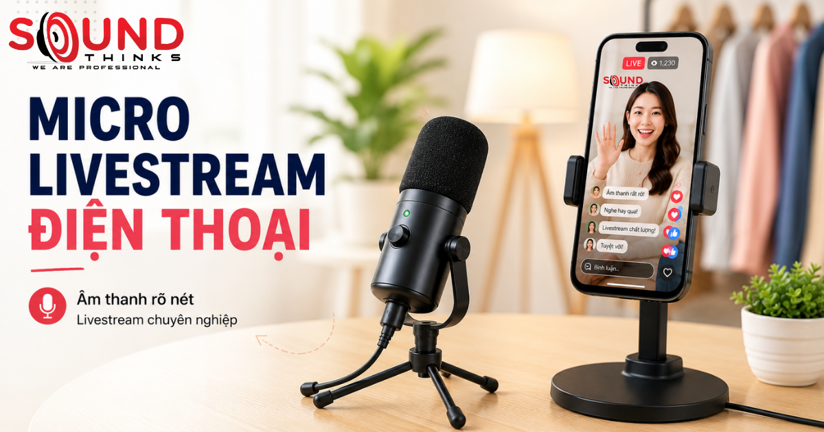 Micro livestream điện thoại: Giải pháp cải thiện chất lượng âm thanh khi livestream