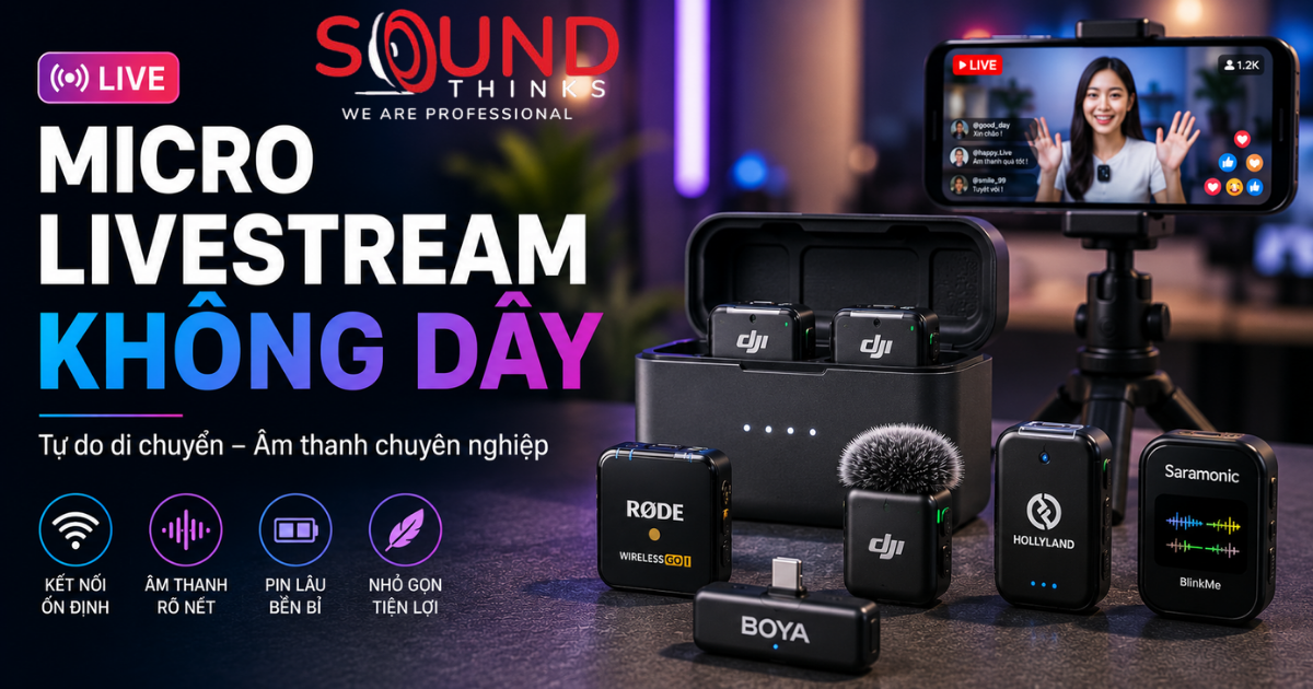 Micro Livestream Không Dây Chuyên Nghiệp